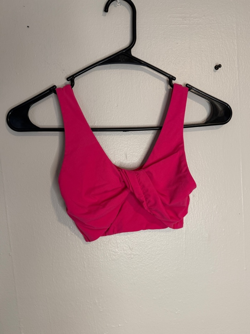 aerie Bright Pink Twist-Front Crop Top